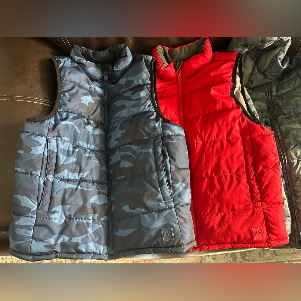 Assorted Puffer Vests and Hoodies